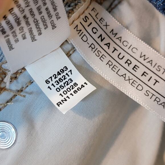 Lane Bryant Front-seamed Signature Fit Mid Rise Relaxed Straight Jean 22 w - Picture 6 of 14